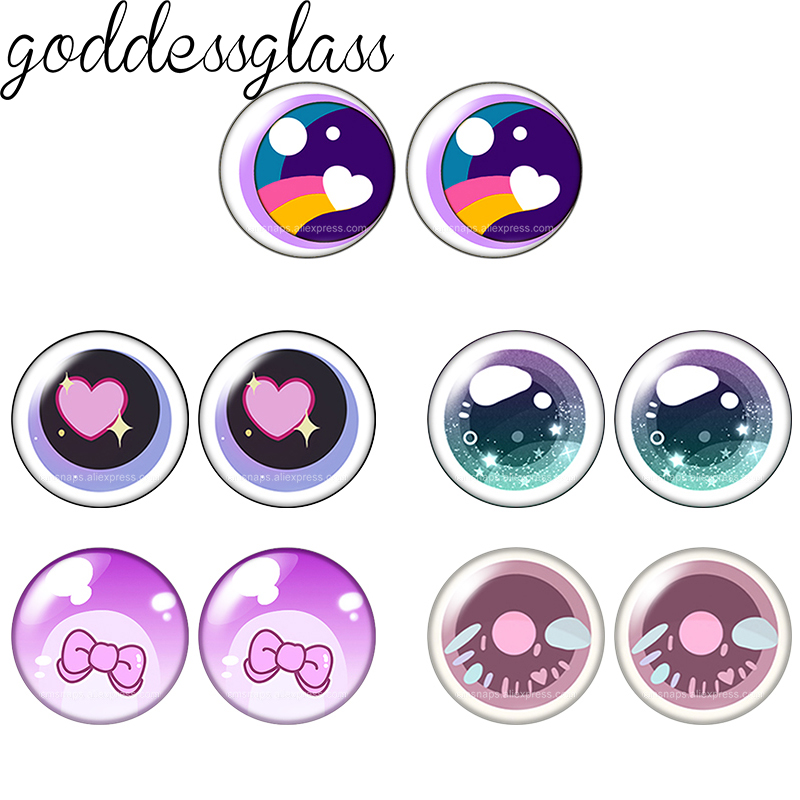 Art Craft Eyes - Glass Cartoon Doll Eyes Hearts Pupil