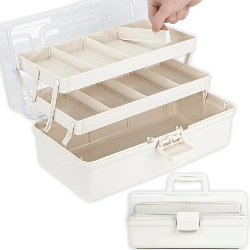 Art Craft Organizer - 3-Layer Plastic Dividing Storage Box Craft