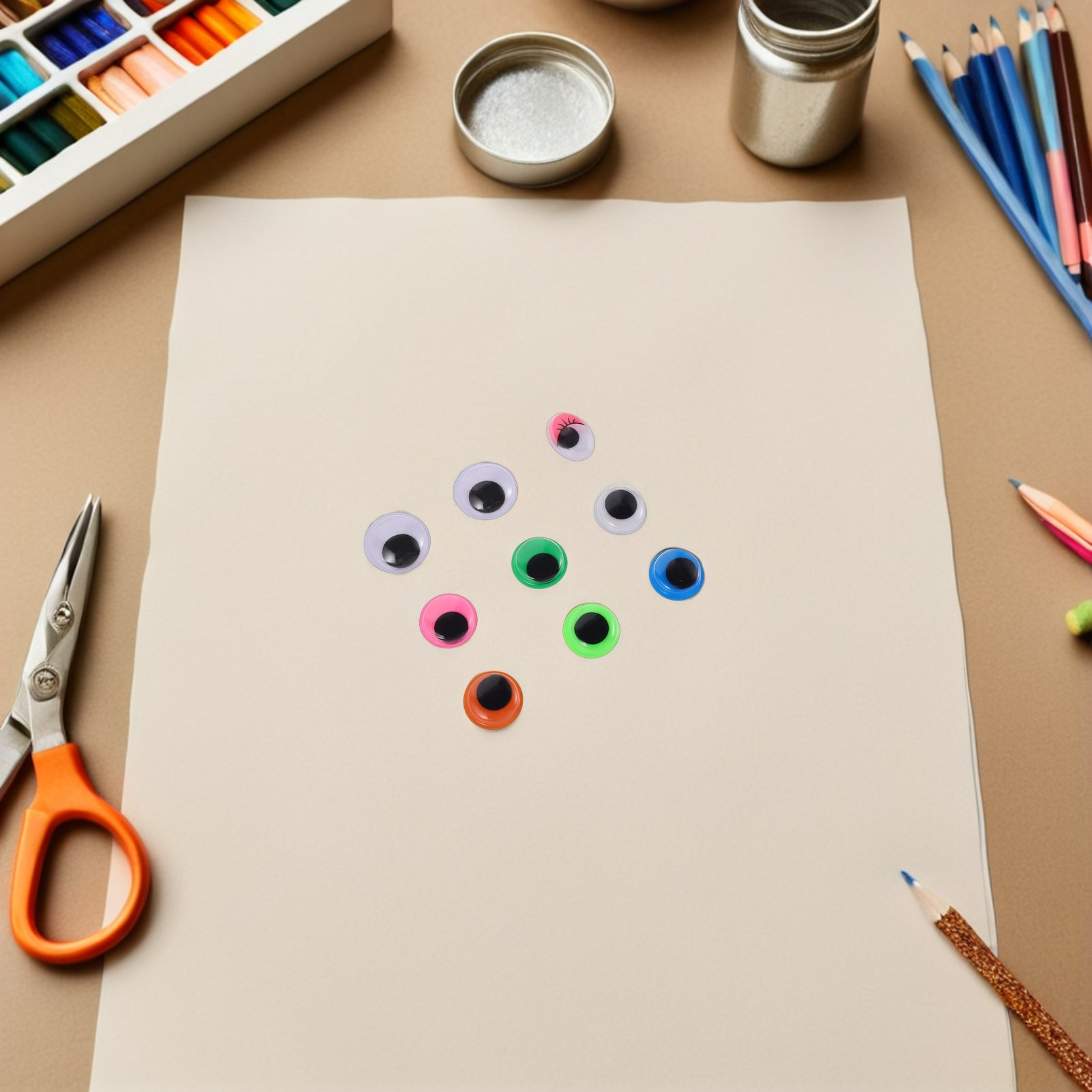 Art Craft Eyes - 1680Pcs Stick on Googly Eyes Self