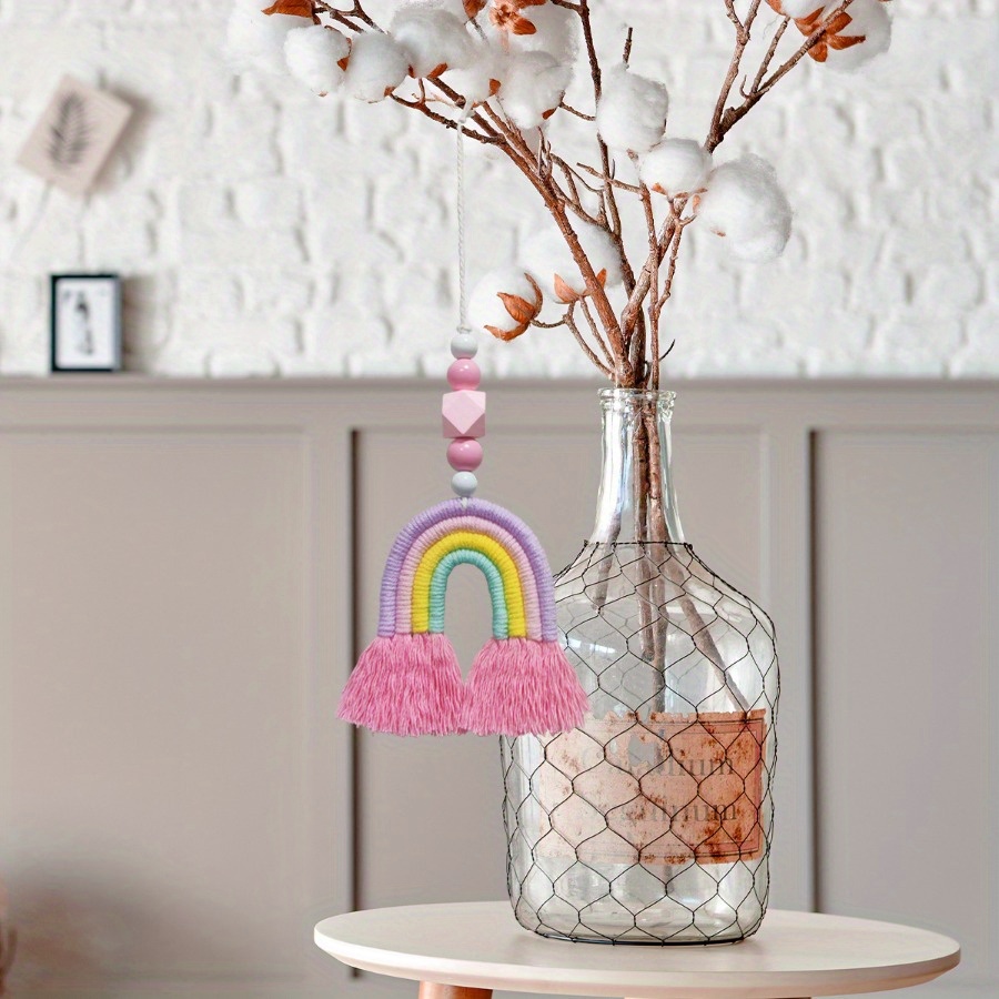 Art And Craft For Nursery - 1PC Rainbow Wind Chimes Weaving Miniature