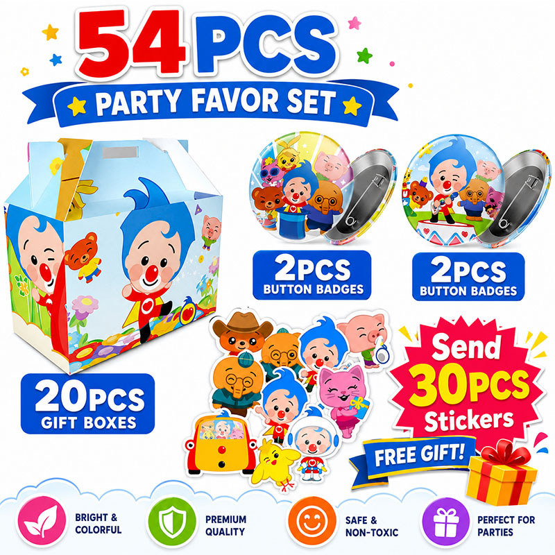 Art Craft Easter - Clown Cartoon Pattern Paper Box Brooch