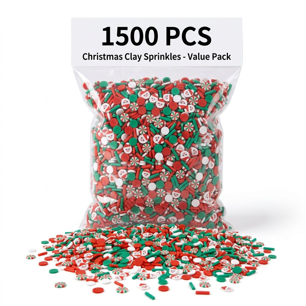 Art Craft Easter - 1500pcs Christmas Clay Sprinkles Santa Candy