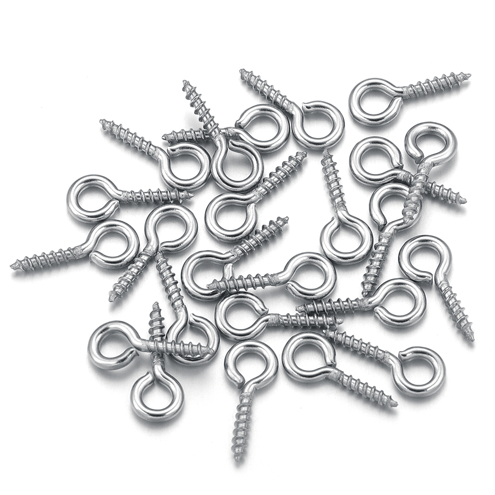 Art Craft Eyes - 100pcs/lot Stainless Steel Mini Screw Eye