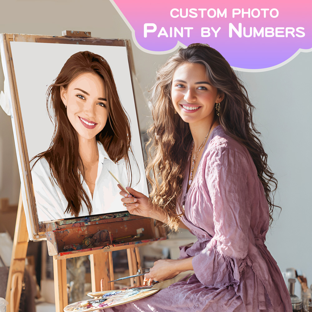 Art And Craft Numbers - Personalized Painting by Numbers Frame Photo