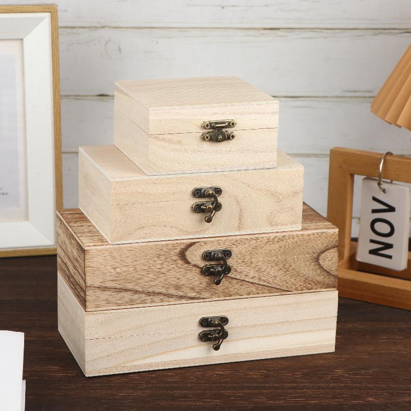 Art Craft Display - 1/3Pcs Rustic Vintage Style Wooden Storage