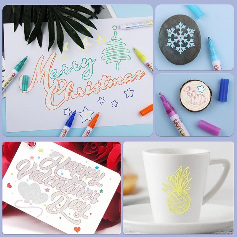 Art Craft Doodle - Glitter Pens 24 Colors Writing Drawing
