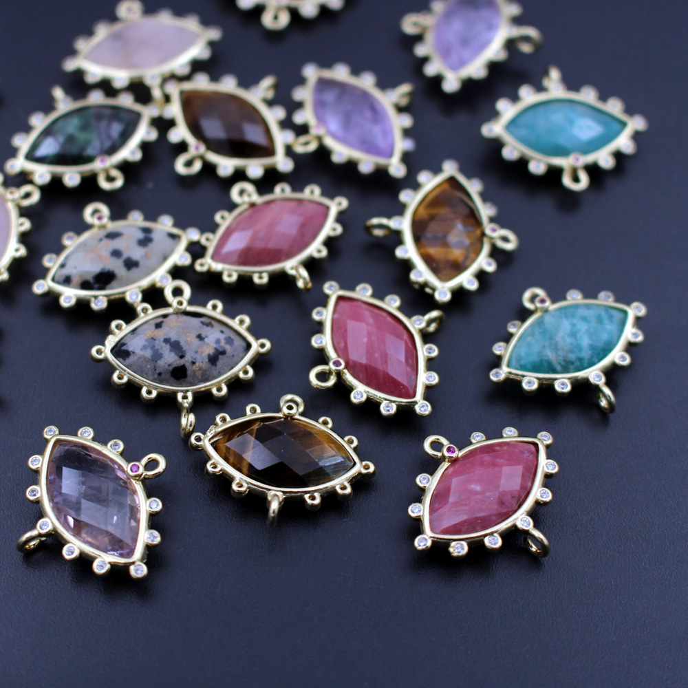 Art Craft Eyes - 10pcs Faceted Marquise Shape Natural Rose