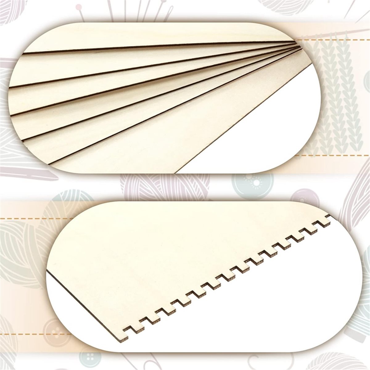 18 Pcs Beginners Wooden Notche - Art Craft Activities ulasan dan harga