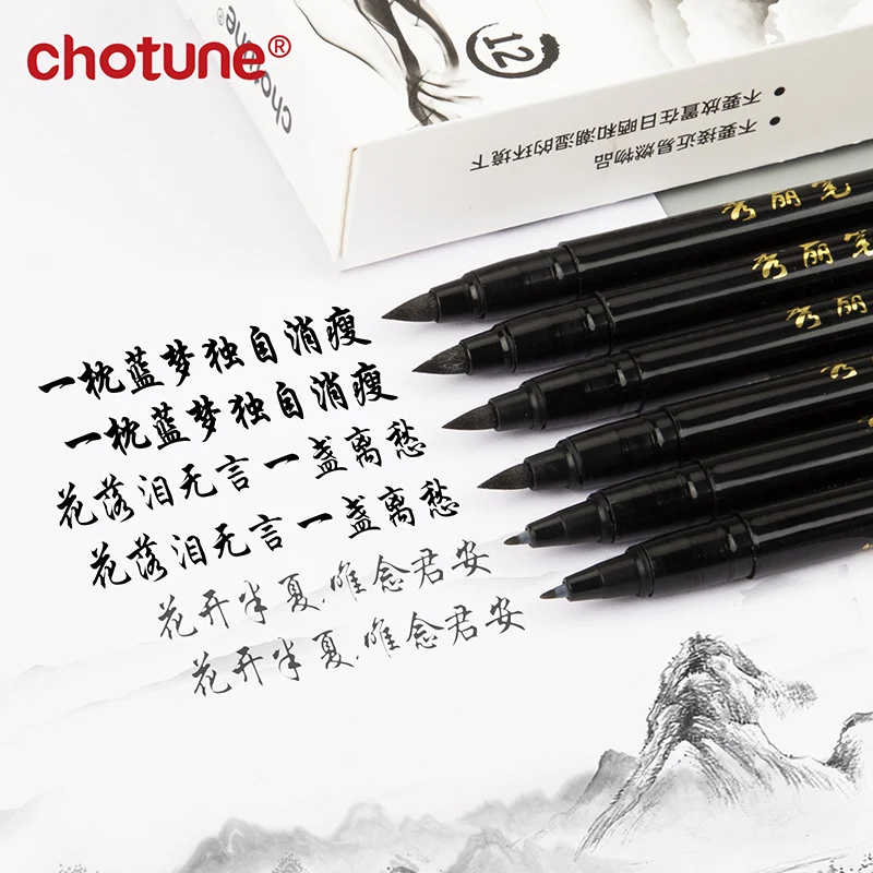 Brush Lettering Pens Set Black - Calligraphy Pen Set ulasan dan harga