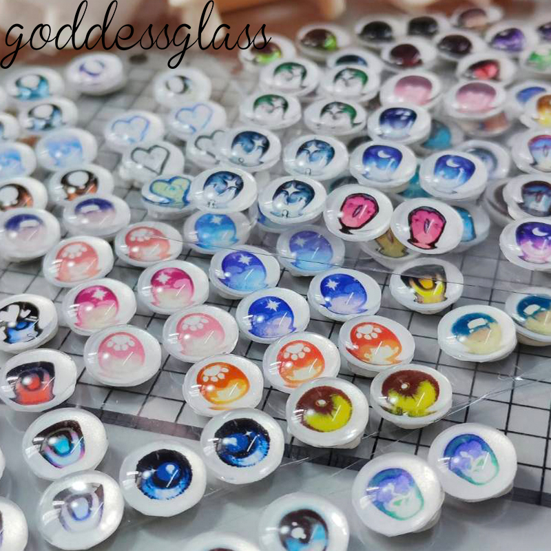 Glass Cartoon Doll Eyes Hearts - Art Craft Eyes ulasan dan harga