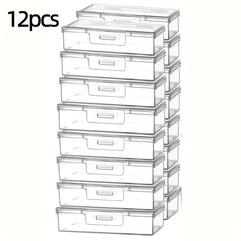 12pcs Clear Plastic Storage Bo - Art Craft Organizer ulasan dan harga