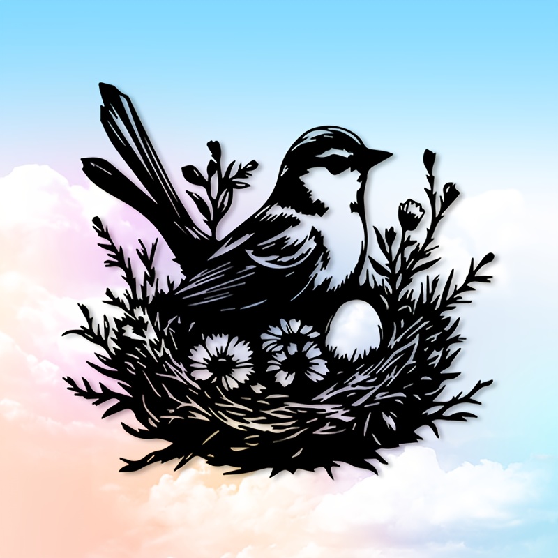 CIFBUY Metal Wall Art Bird Nes - Art And Craft For Nursery ulasan dan harga