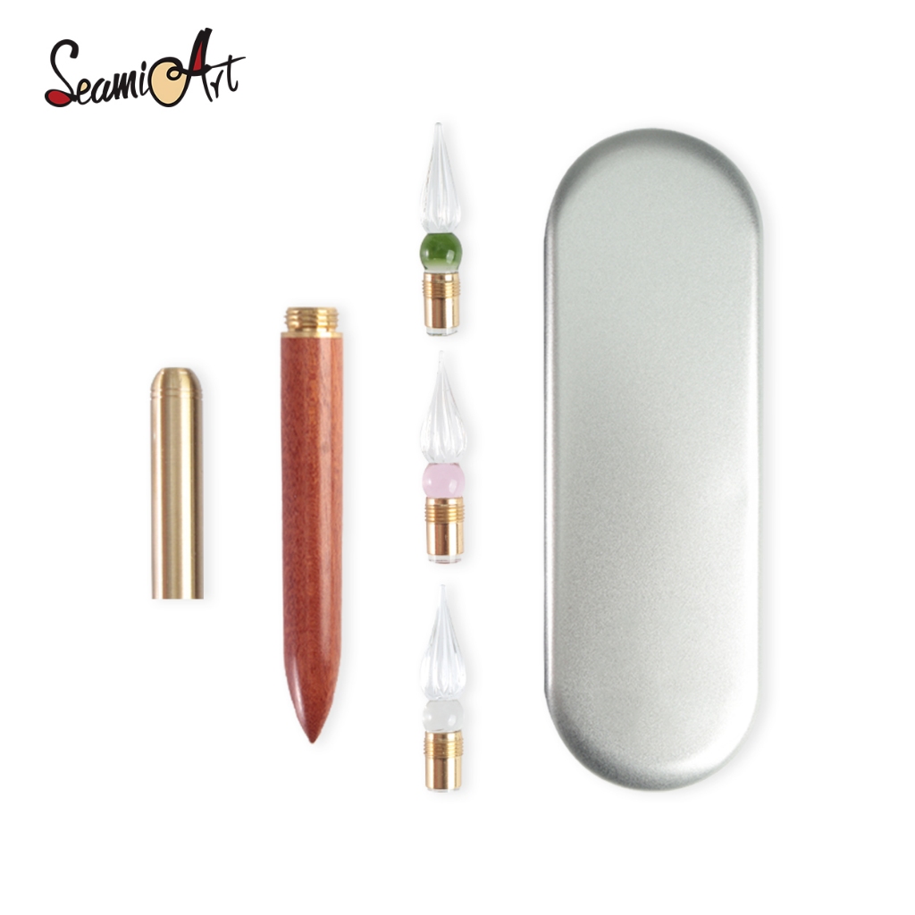SeamiArt Replaceable Glass Nib - Calligraphy Pen Set ulasan dan harga