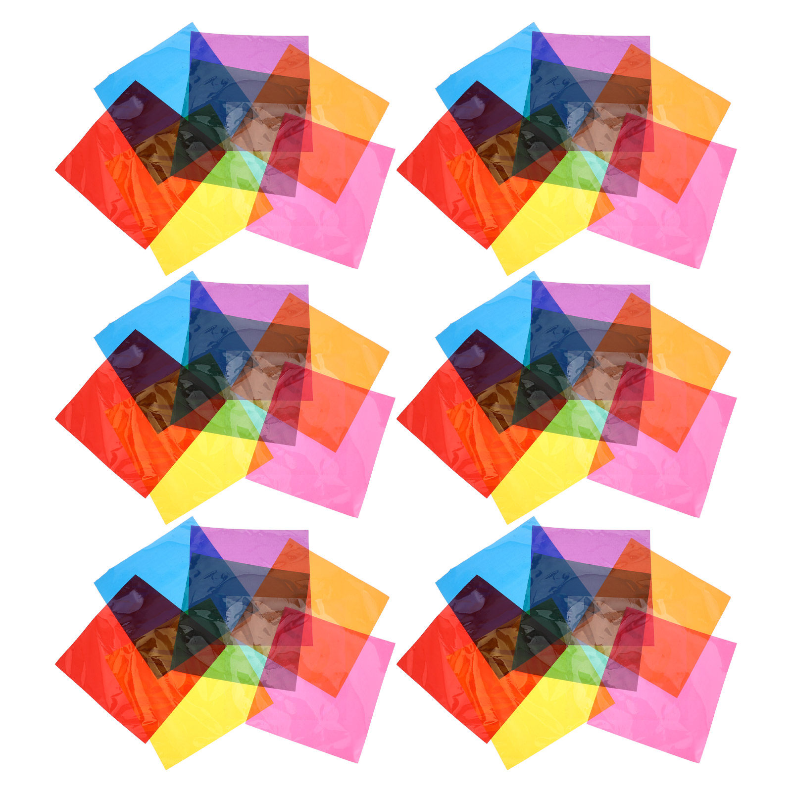 90Pcs Square Colored Cellophan - Art Craft Display ulasan dan harga