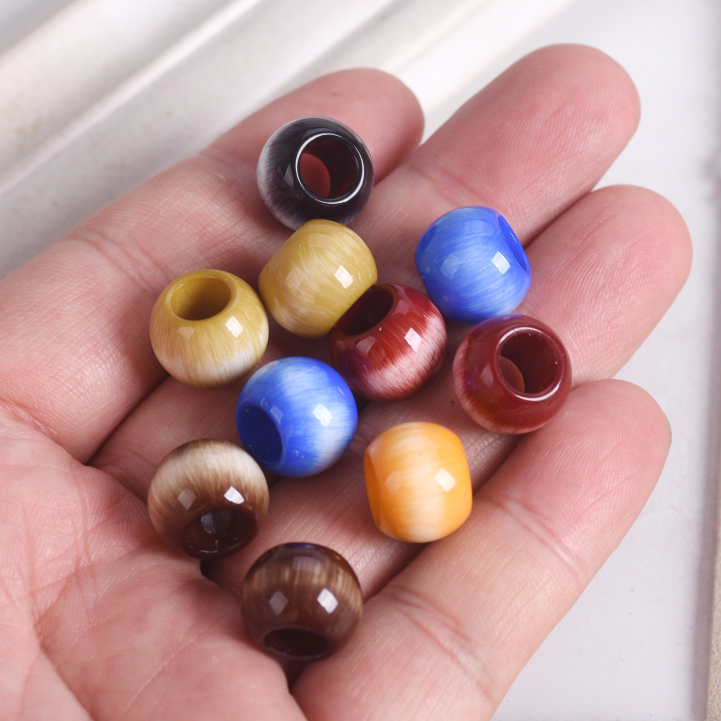 10pcs Cat Eye 14mm Glossy Big  - Art Craft Eyes ulasan dan harga