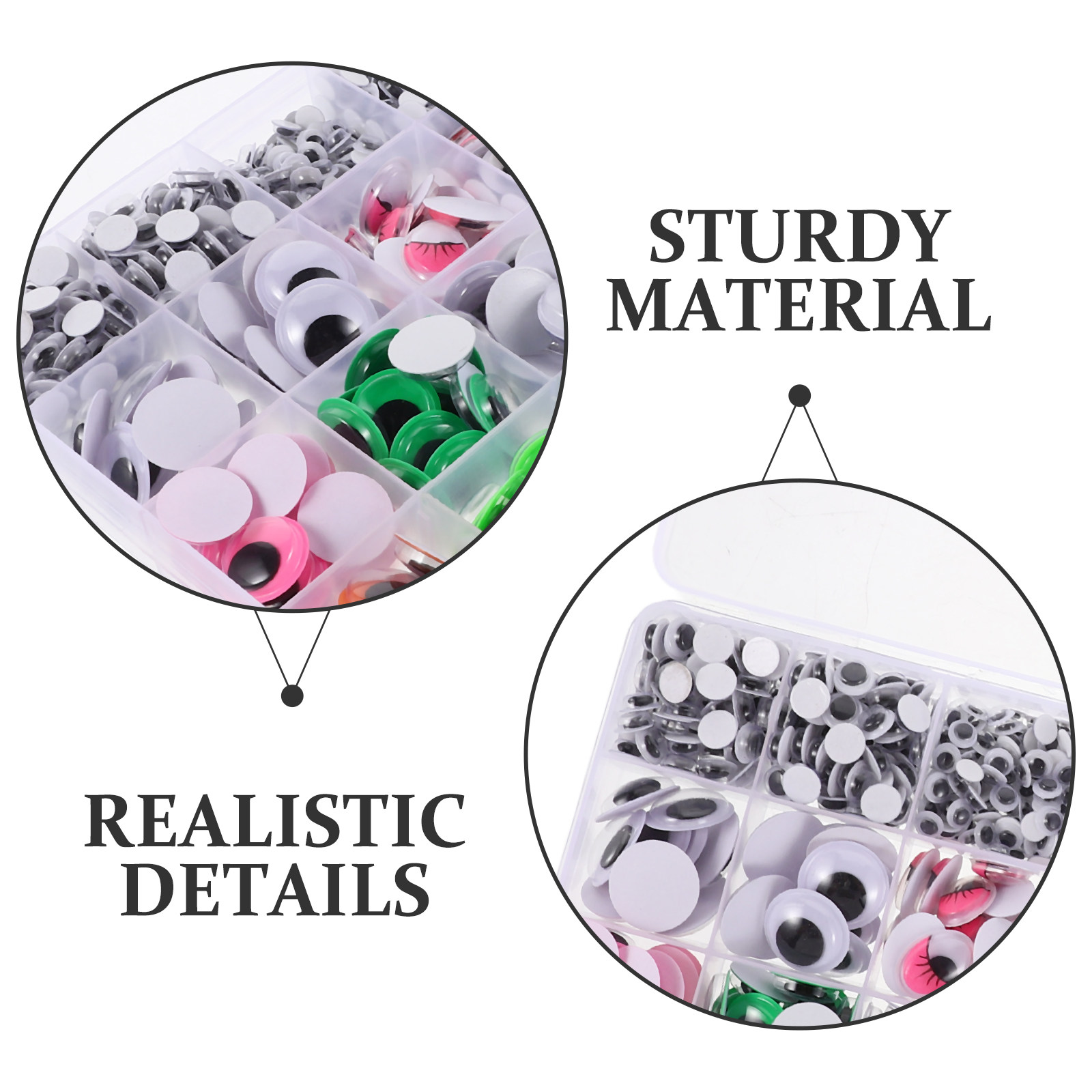 1680Pcs Stick on Googly Eyes S - Art Craft Eyes ulasan dan harga