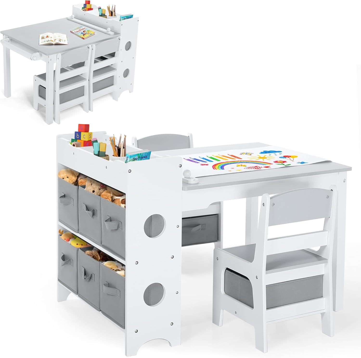 Kids Art Table & Chair Set, Wo - Art And Craft For Nursery ulasan dan harga