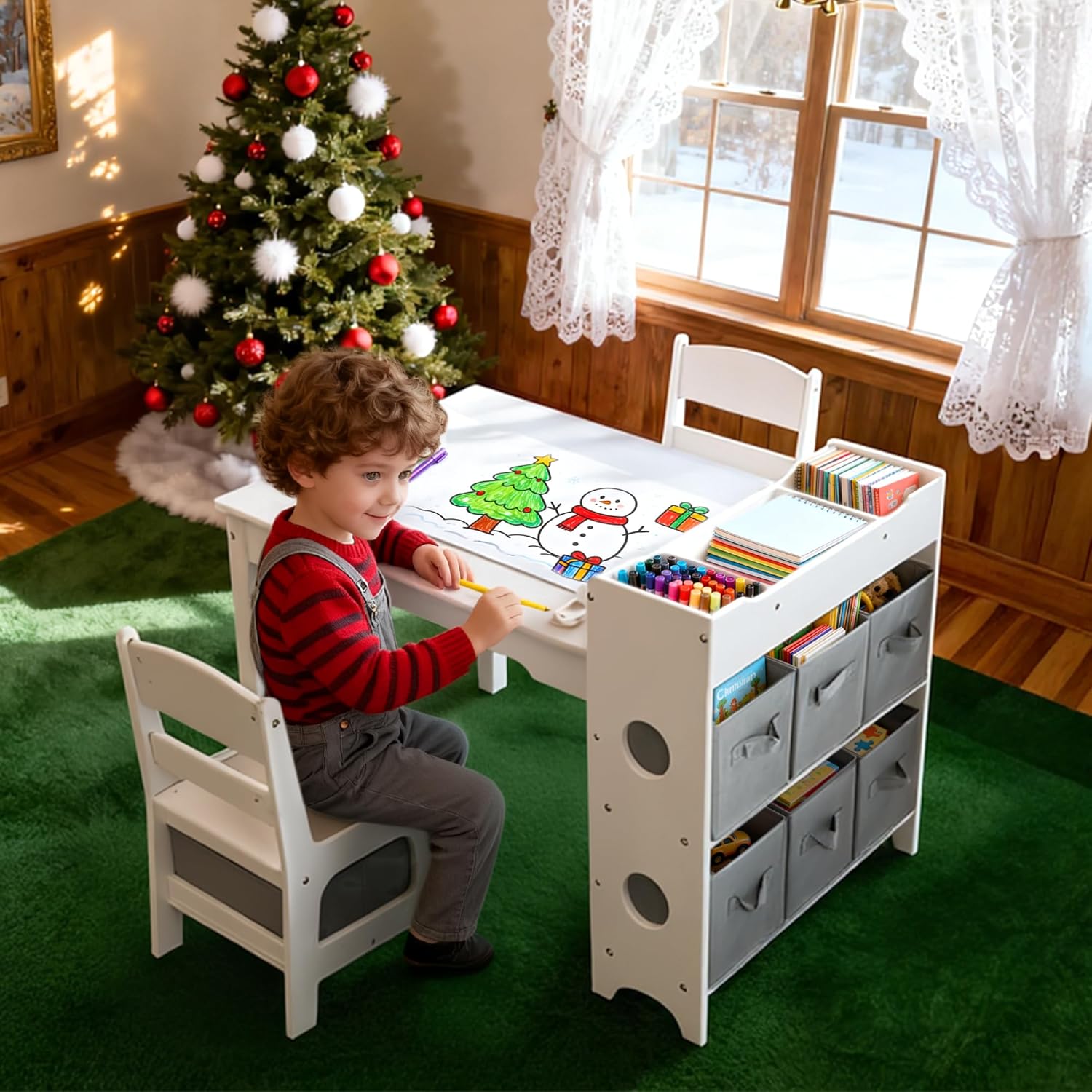 Kids Art Table & Chair Set, Wo - Art And Craft For Nursery ulasan dan harga