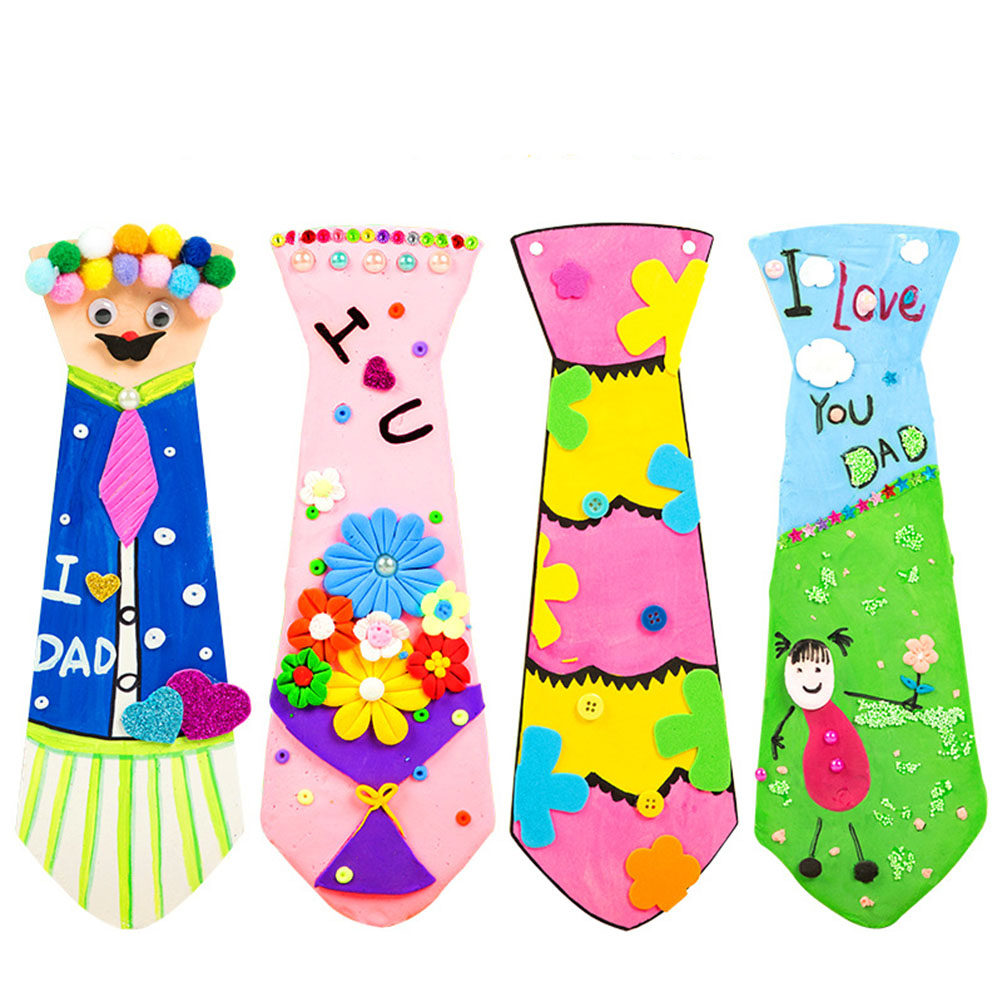 5Pcs Wooden Necktie Fathers Da - Art And Craft For Father'S Day ulasan dan harga