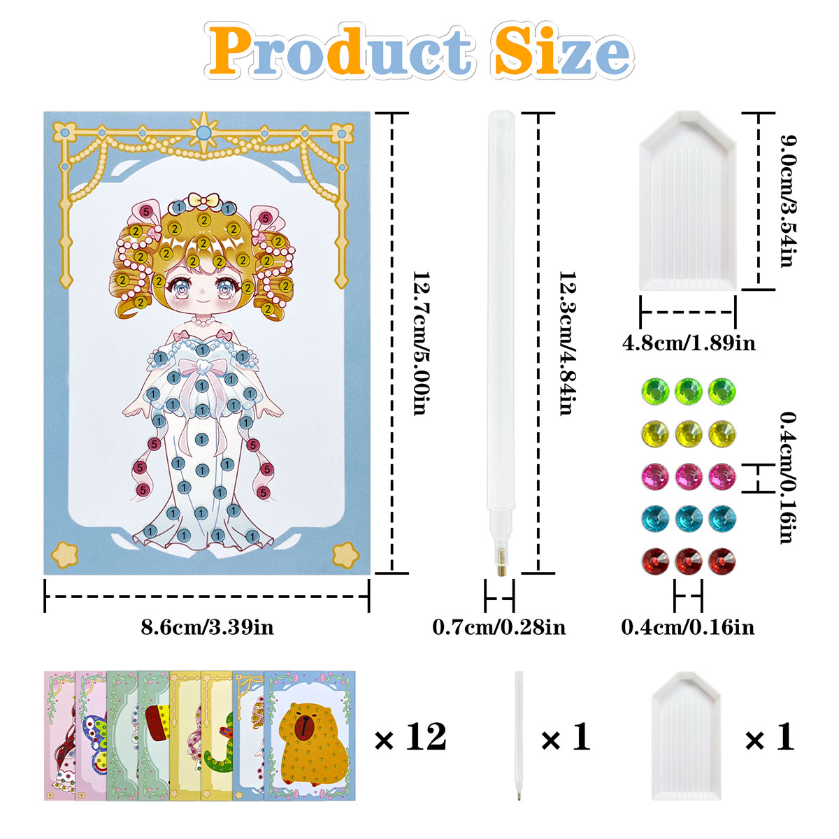 16 Pcs Gem Kit DIY Arts Crafts - Art And Craft Numbers ulasan dan harga