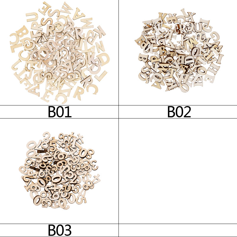 100pcs Wood English Alphabet D - Art And Craft Numbers ulasan dan harga