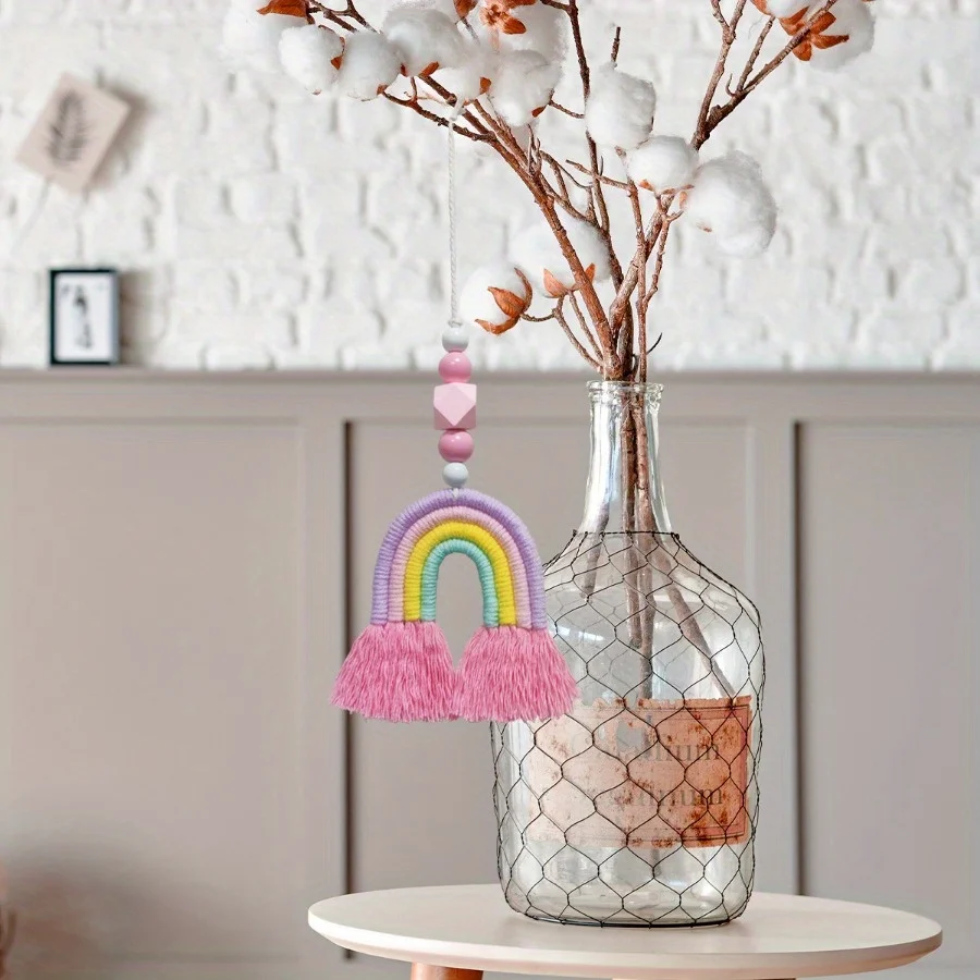 Pink Rainbow Wind Chimes Weavi - Art And Craft For Nursery ulasan dan harga