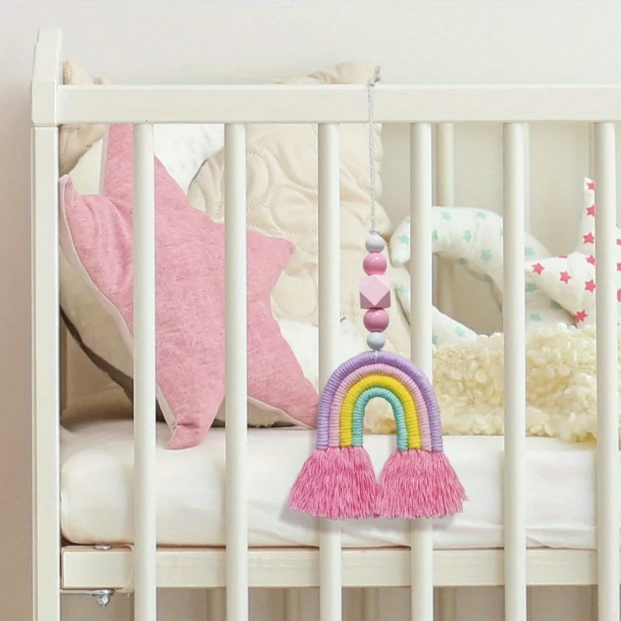 Pink Rainbow Wind Chimes Weavi - Art And Craft For Nursery ulasan dan harga