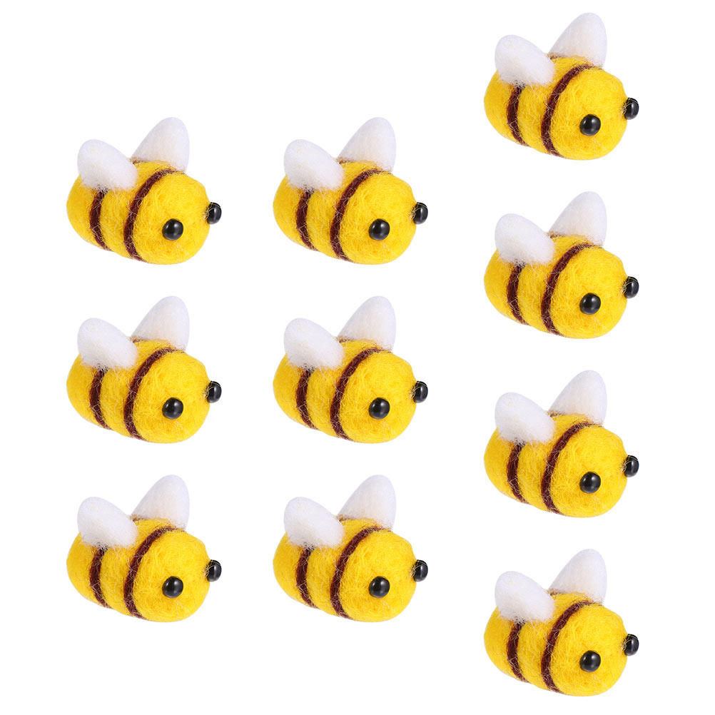 20Pcs Wool Felt Bee Craft Ball - Art And Craft For Nursery ulasan dan harga