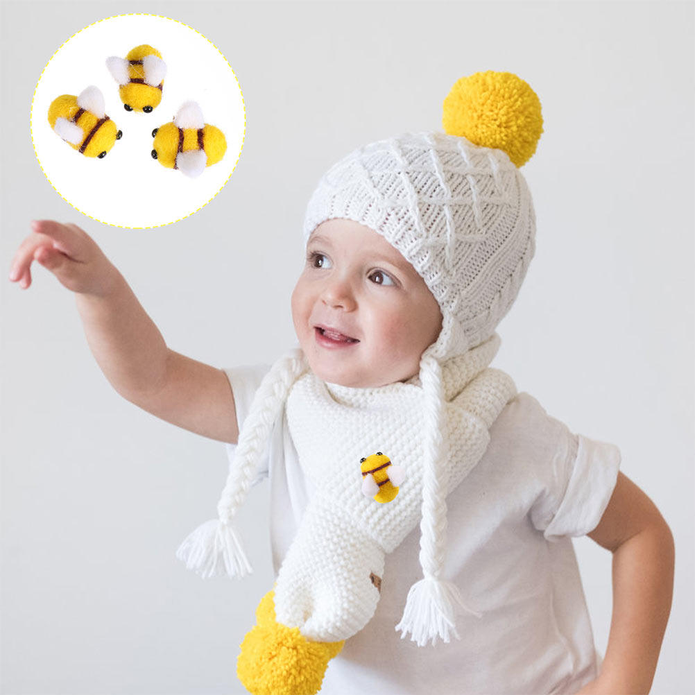 20Pcs Wool Felt Bee Craft Ball - Art And Craft For Nursery ulasan dan harga