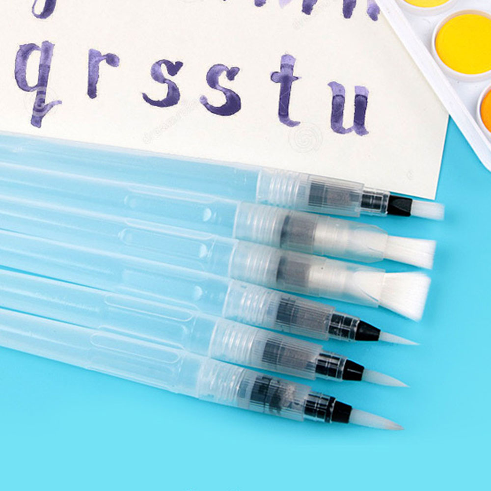6Pcs/set Refillable Water Brus - Calligraphy Pen Set ulasan dan harga