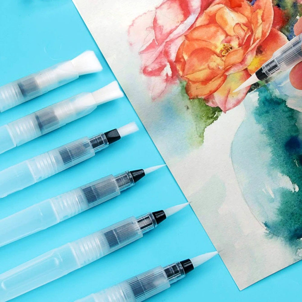 6Pcs/set Refillable Water Brus - Calligraphy Pen Set ulasan dan harga