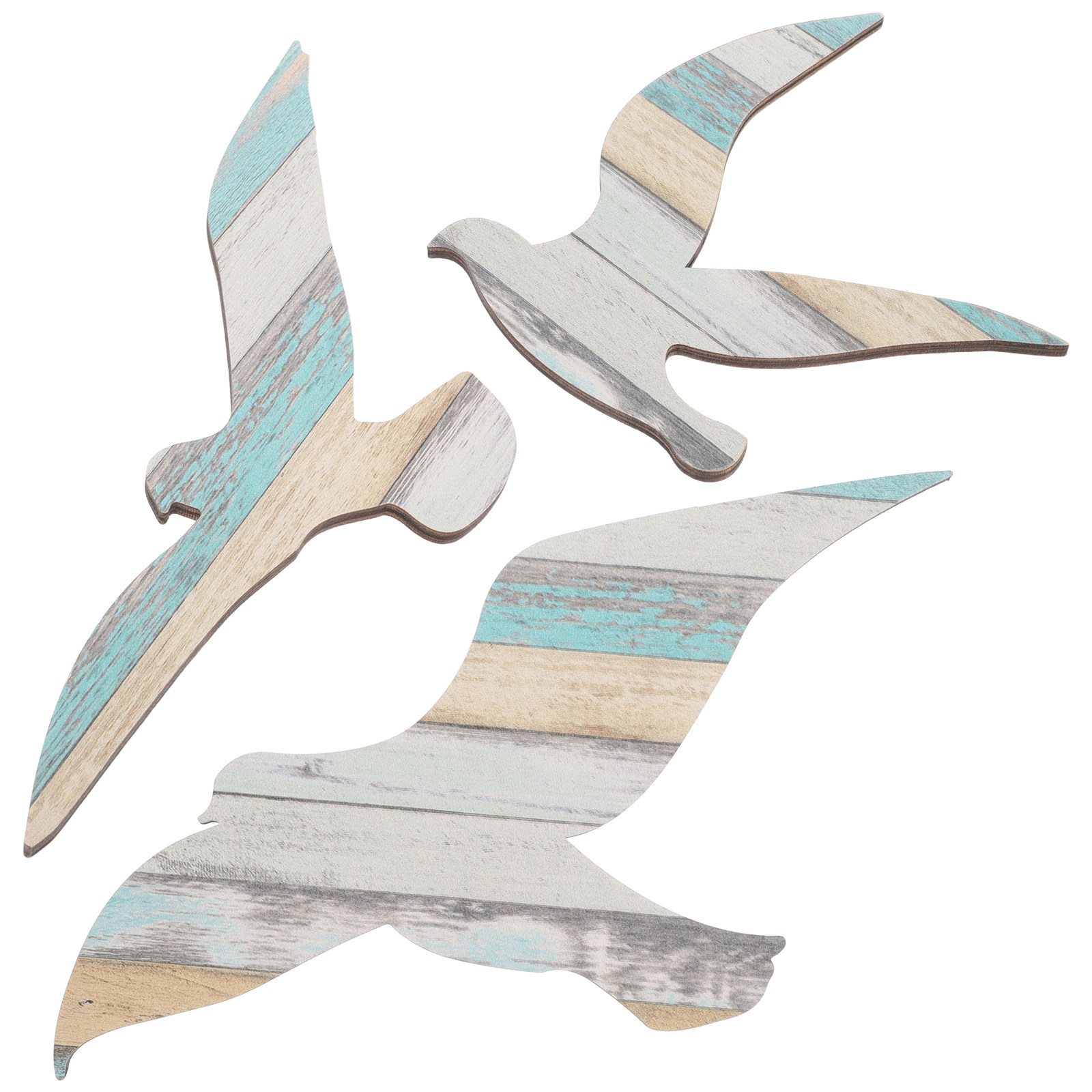 3Pcs Wooden Seagulls Wall Art  - Art And Craft For Nursery ulasan dan harga