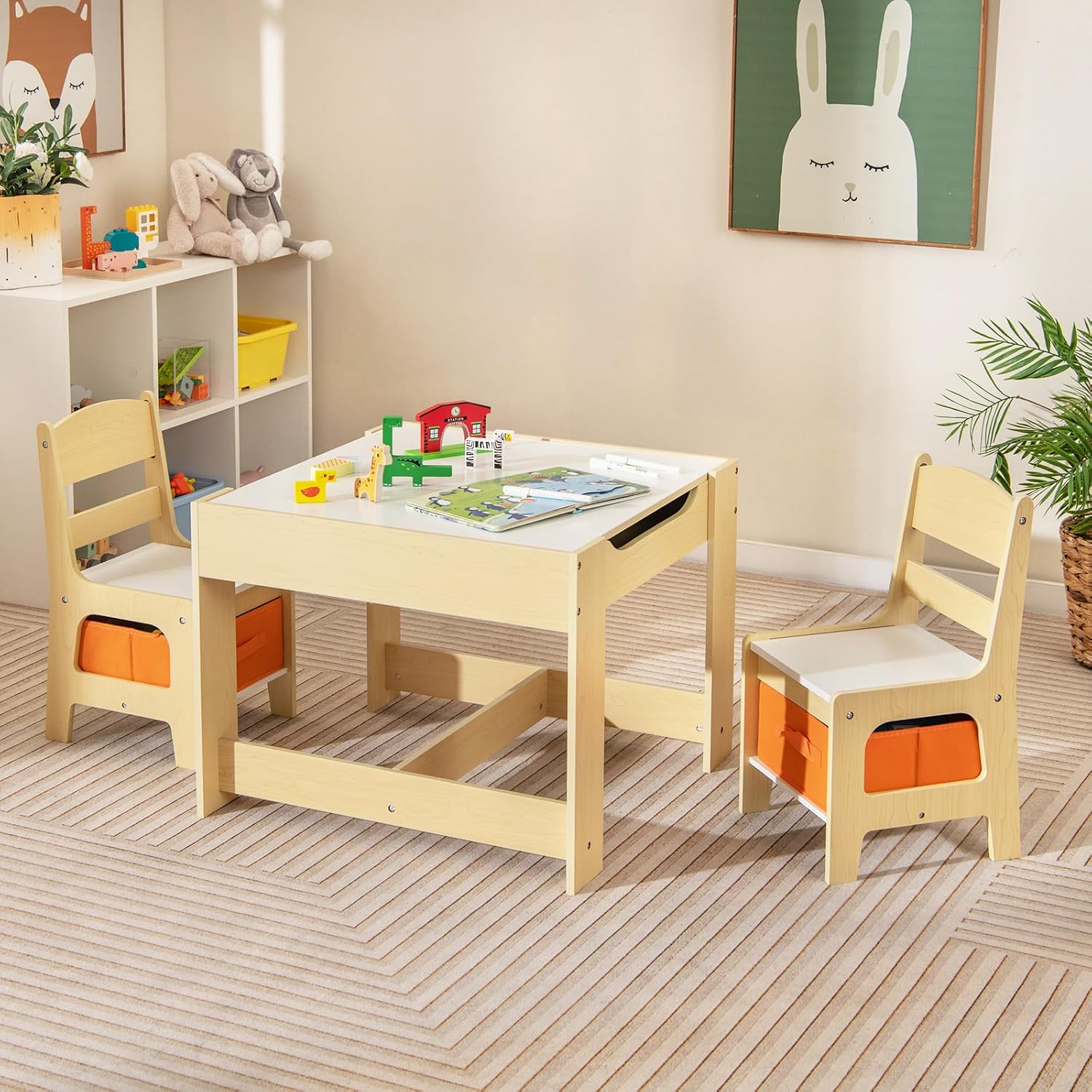 Kids Table and Chair Set, 3 in - Art Craft Toddlers ulasan dan harga