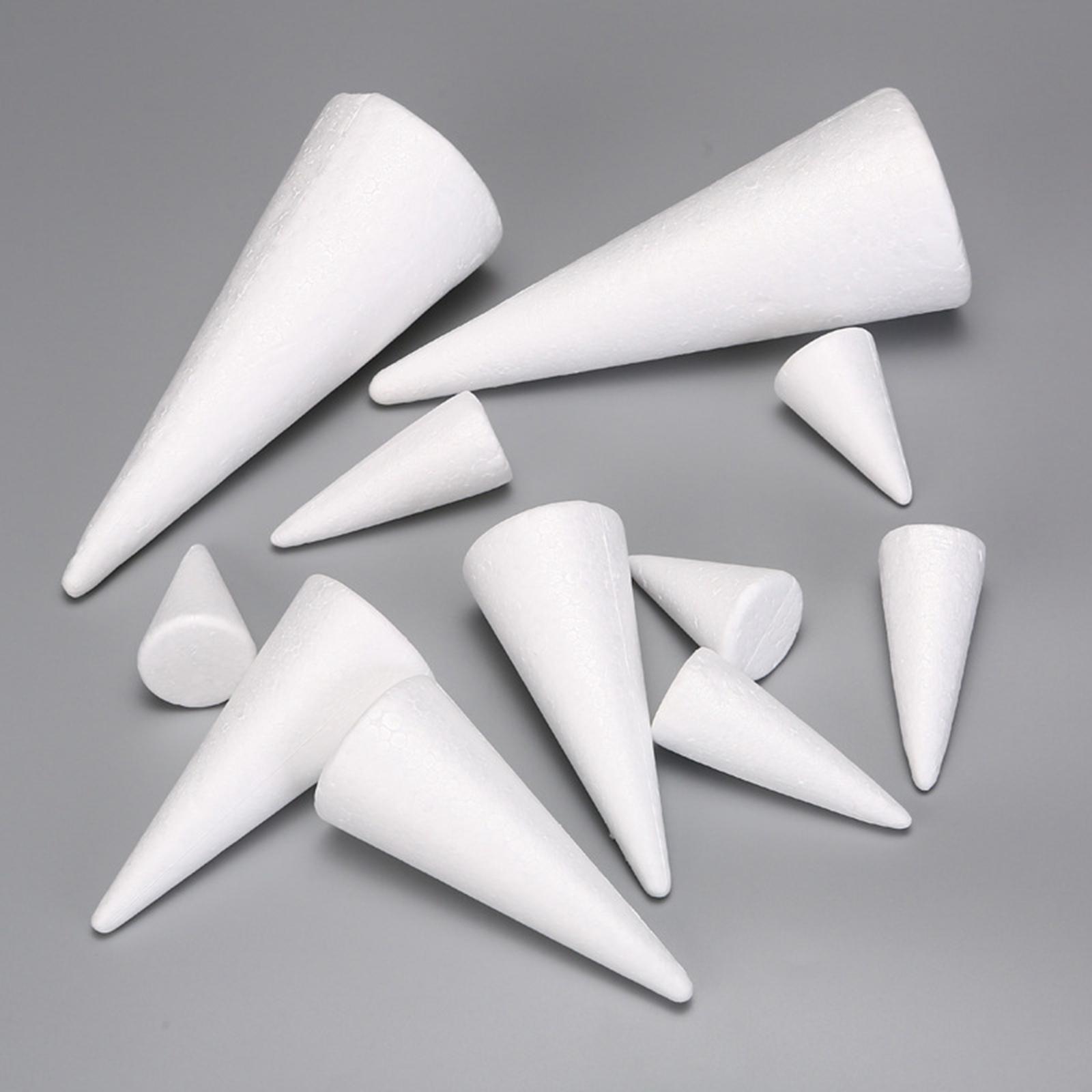 15Pcs Craft Foam Cones White P - Art Craft Activities ulasan dan harga