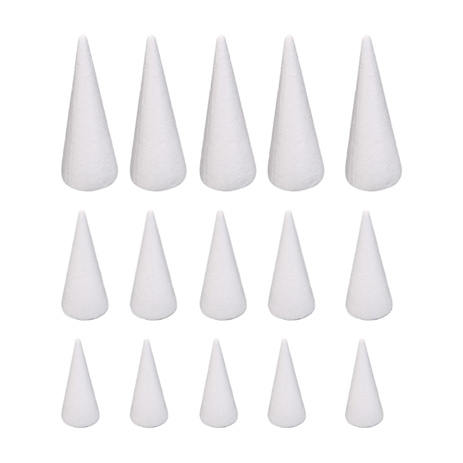15Pcs Craft Foam Cones White P - Art Craft Activities ulasan dan harga