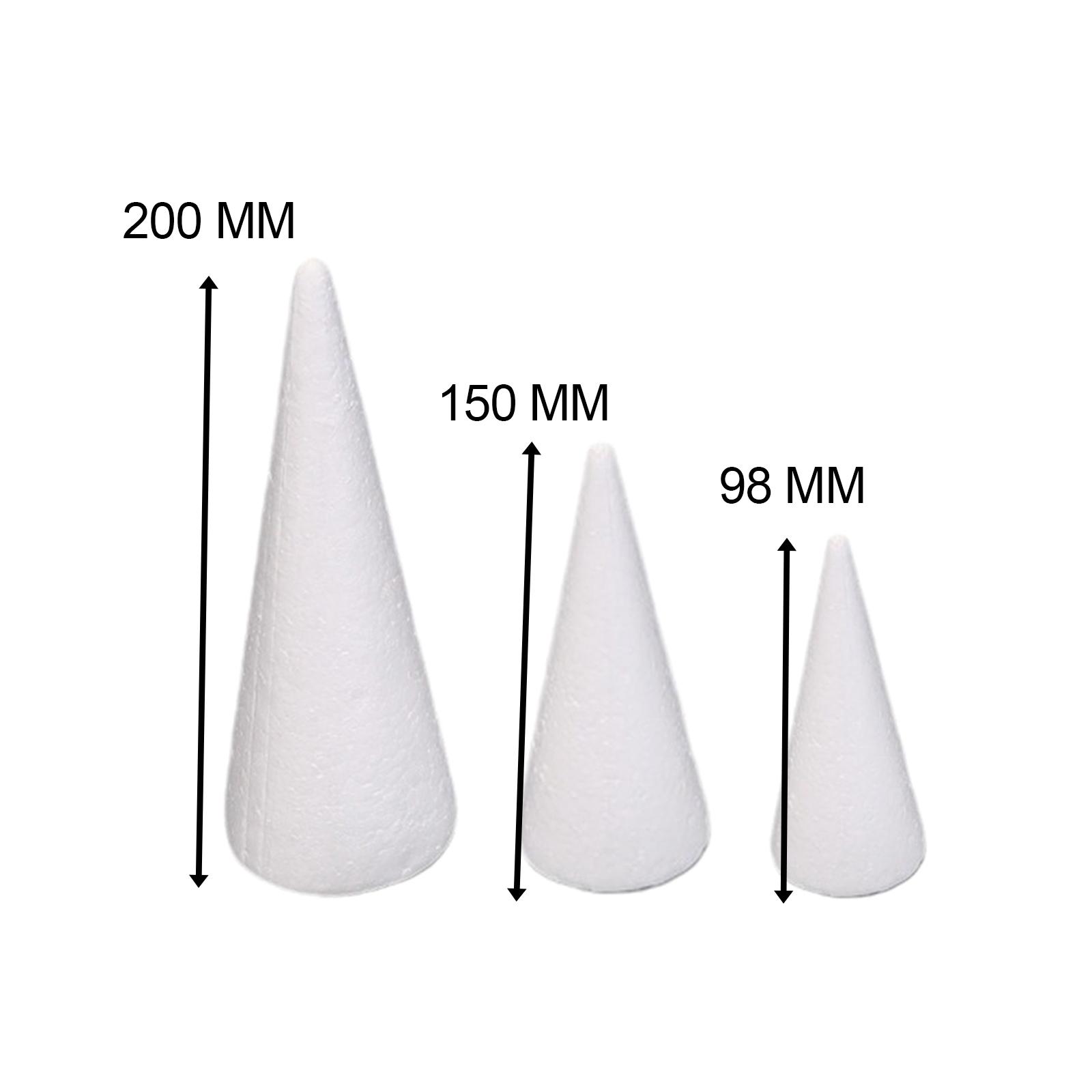 15Pcs Craft Foam Cones White P - Art Craft Activities ulasan dan harga