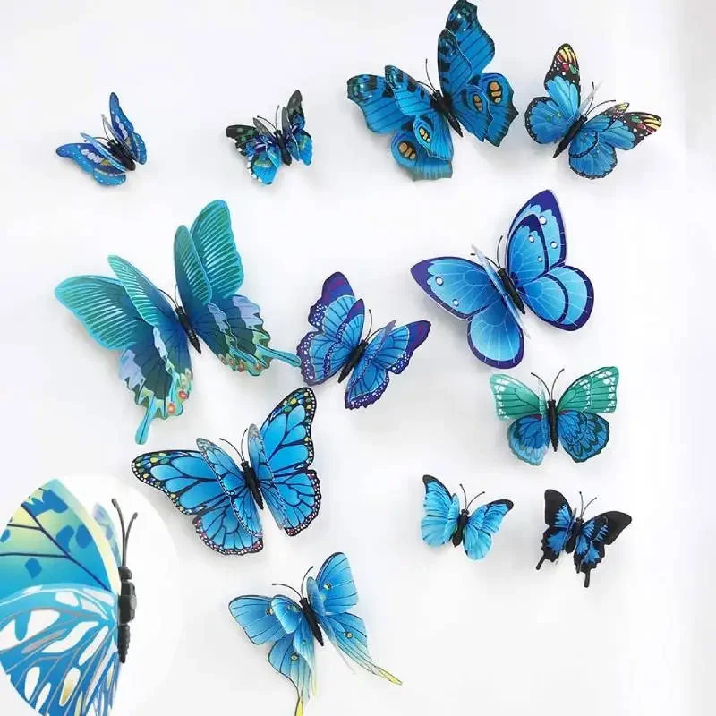 12pcs 3D Colorful Butterfly Wa - Art And Craft For Nursery ulasan dan harga