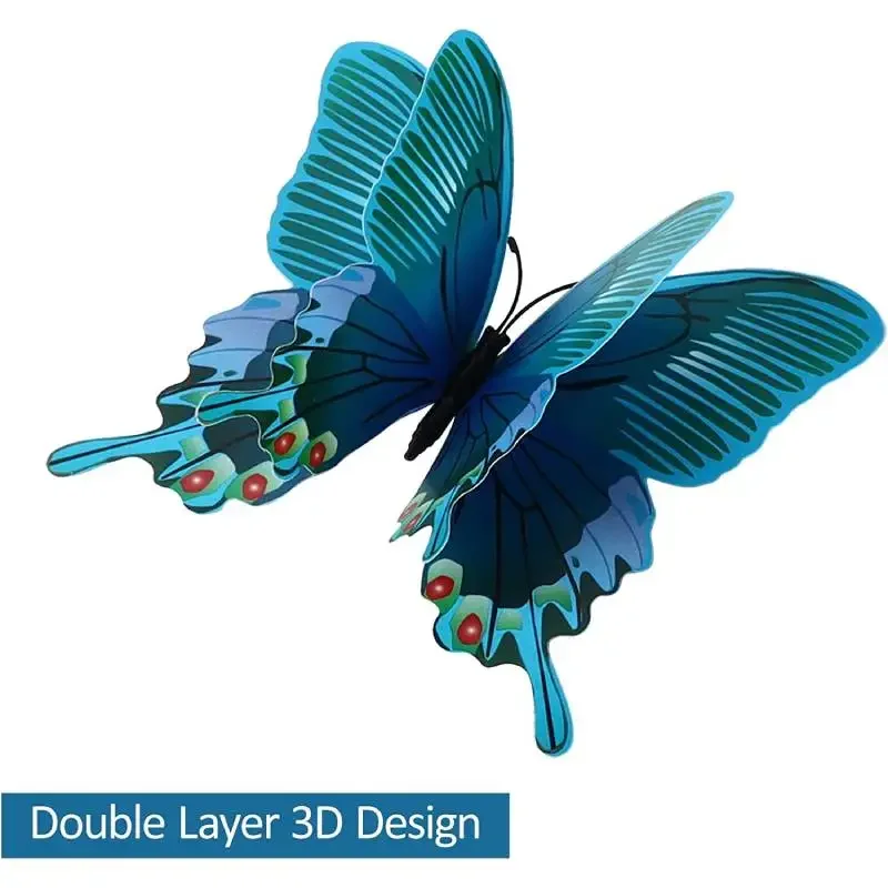 12pcs 3D Colorful Butterfly Wa - Art And Craft For Nursery ulasan dan harga