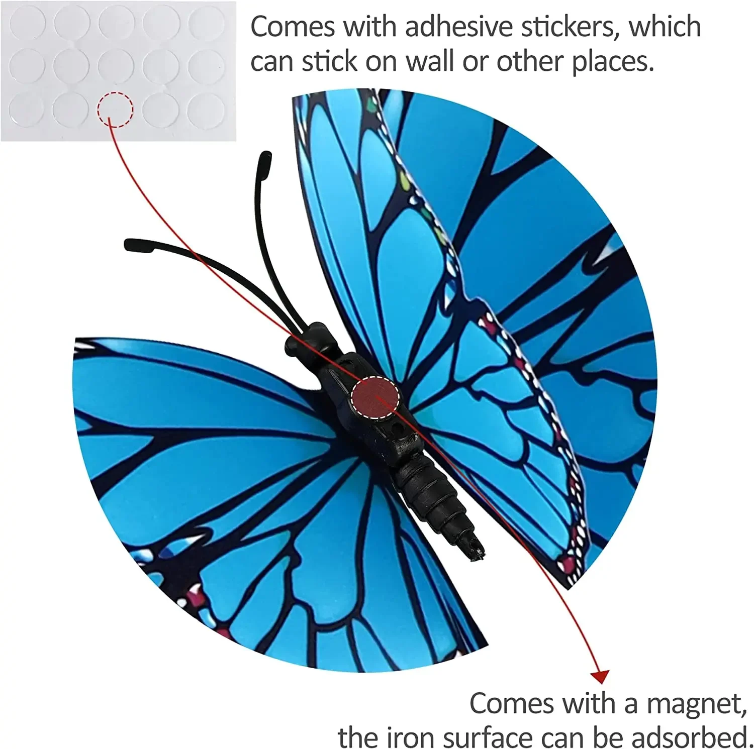12pcs 3D Colorful Butterfly Wa - Art And Craft For Nursery ulasan dan harga