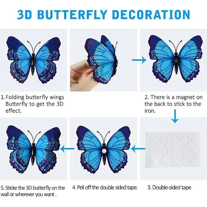 12pcs 3D Colorful Butterfly Wa - Art And Craft For Nursery ulasan dan harga