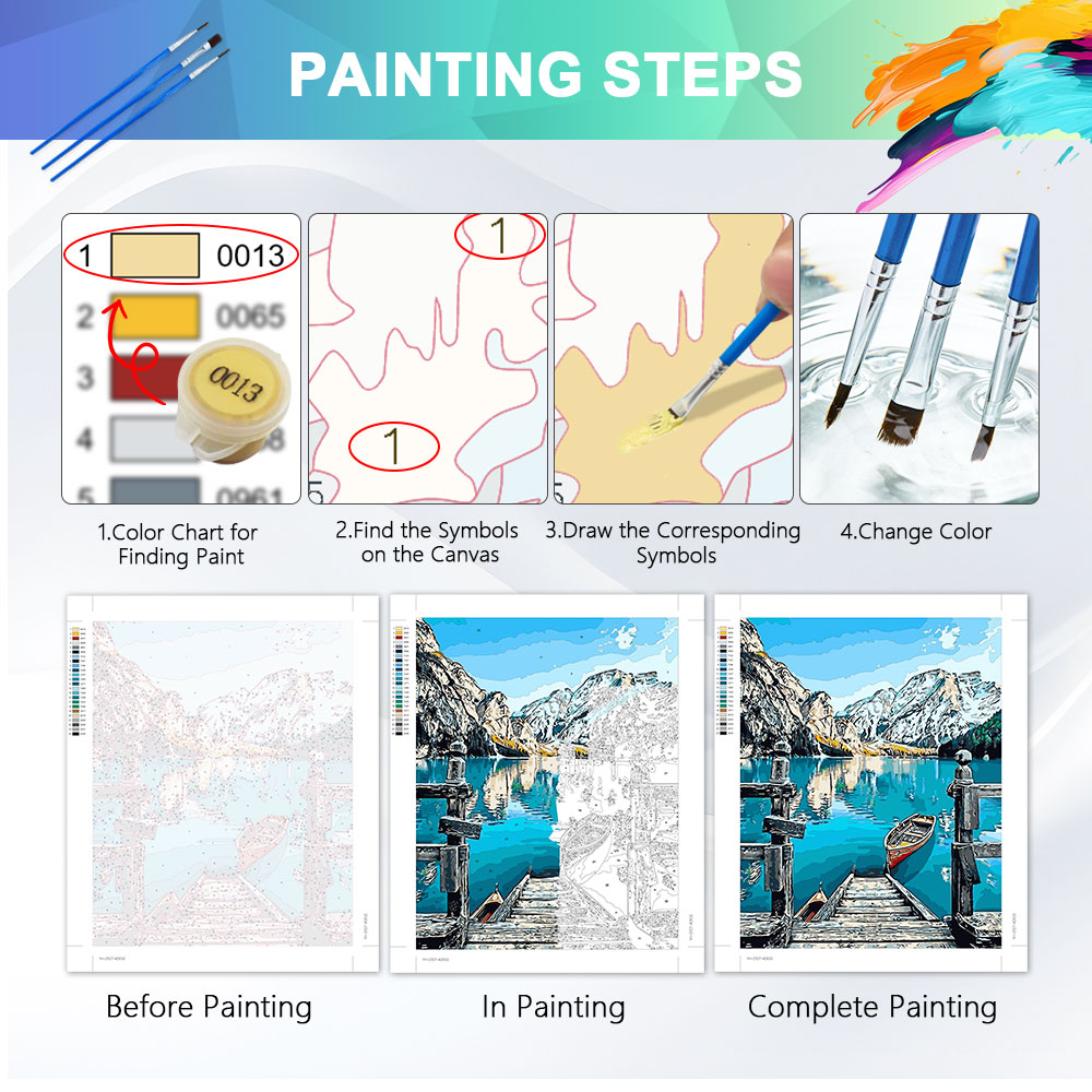 HUACAN Diy Painting By Number  - Art And Craft Numbers ulasan dan harga