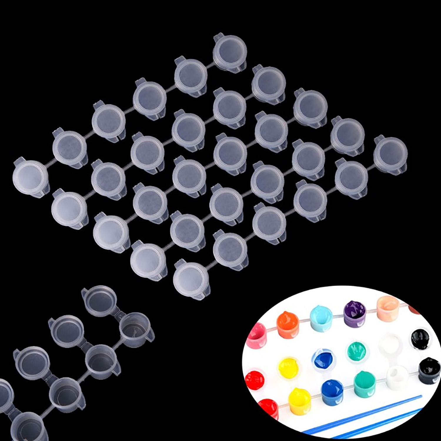10strips 60pots Empty Paint St - Art Craft Organizer ulasan dan harga