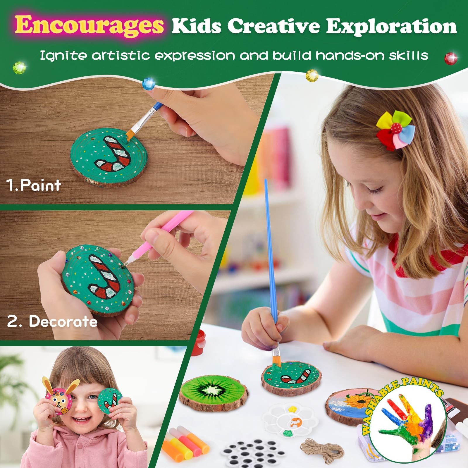 Kids Glow in Dark Wood Paintin - Art Craft Activities ulasan dan harga