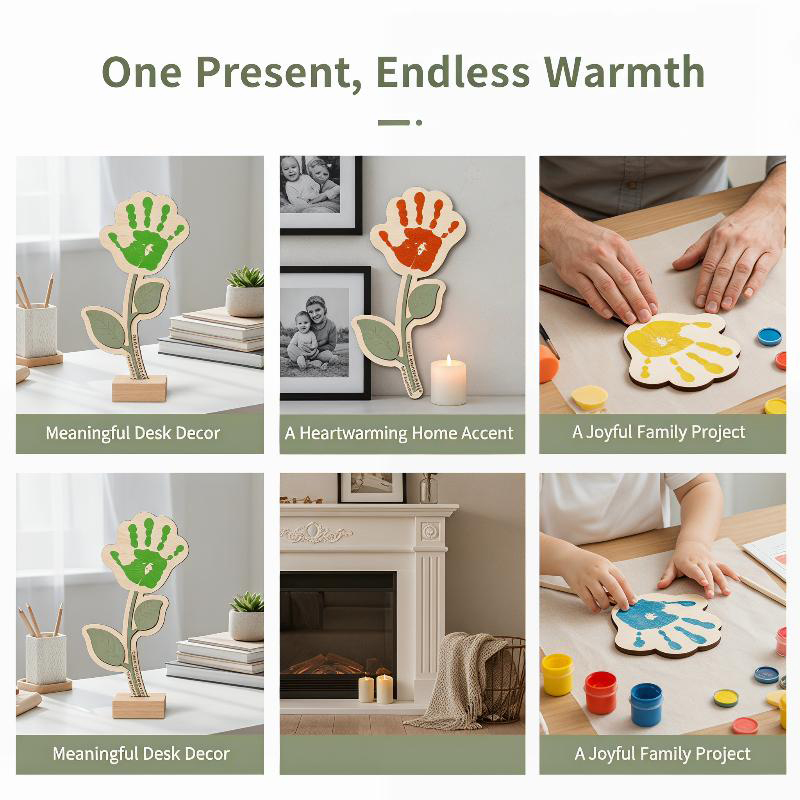 Blank Handprint Wood Flower Pl - Art And Craft For Nursery ulasan dan harga