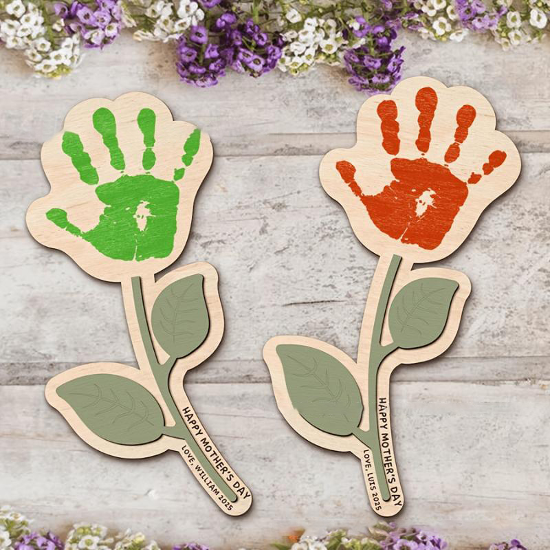 Blank Handprint Wood Flower Pl - Art And Craft For Nursery ulasan dan harga