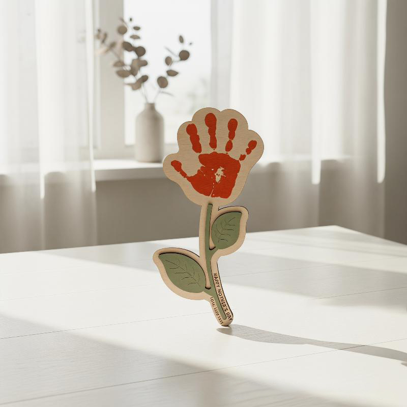 Blank Handprint Wood Flower Pl - Art And Craft For Nursery ulasan dan harga