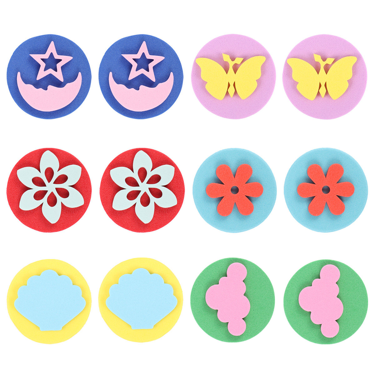 12Pcs Assorted Shape Painting  - Art Craft Toddlers ulasan dan harga