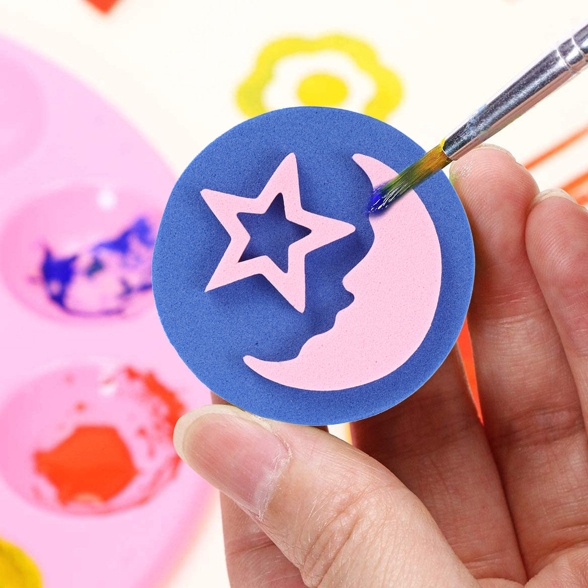 12Pcs Assorted Shape Painting  - Art Craft Toddlers ulasan dan harga