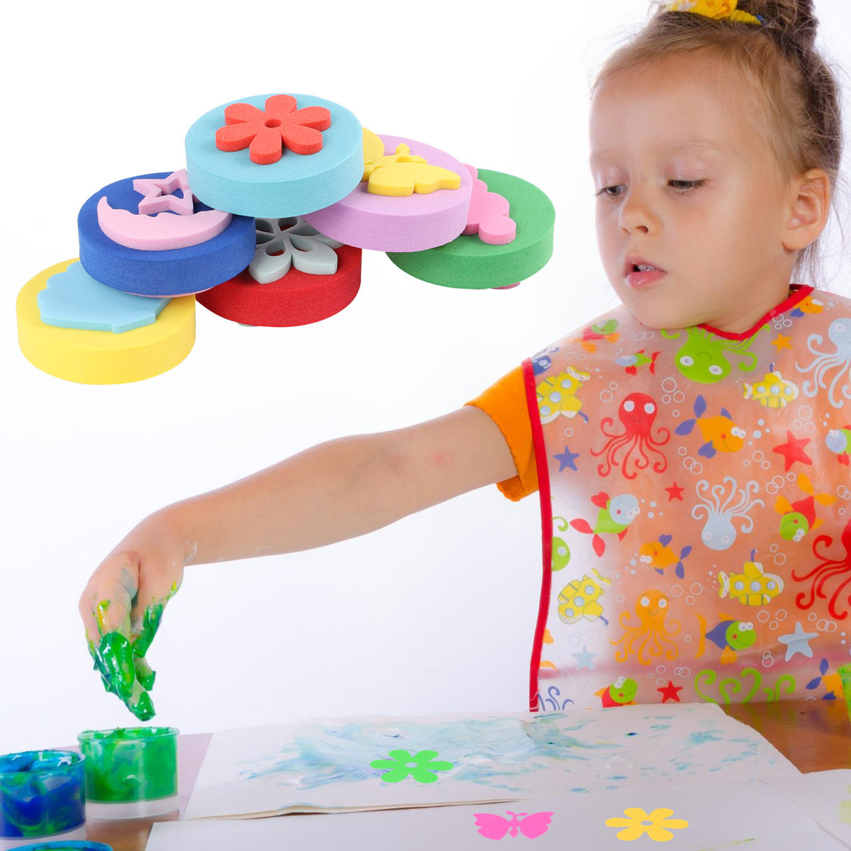 12Pcs Assorted Shape Painting  - Art Craft Toddlers ulasan dan harga