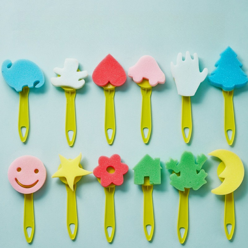 12Pcs Art Painting Sponge Brus - Art Craft Activities ulasan dan harga